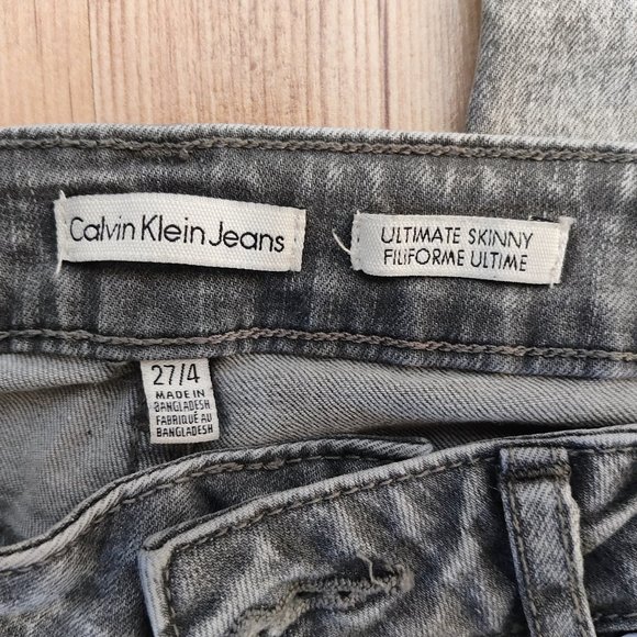 Grey Calvin Klein Ultimate Skinny Jeans - Picture 5 of 7